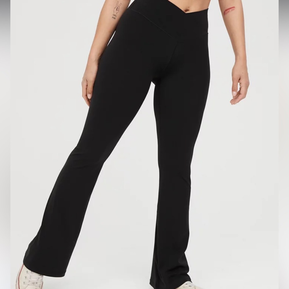 Aerie Crossover Flare Leggings